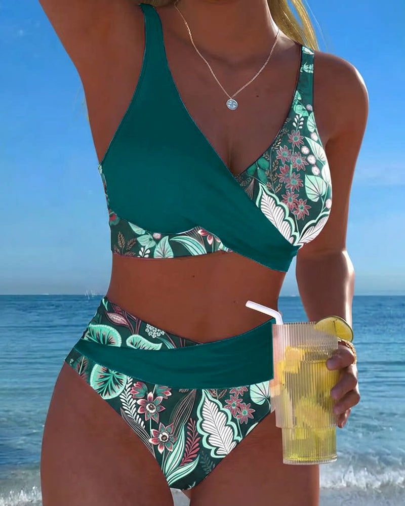 JARDINS BIKINI FLEURI BICOLORE