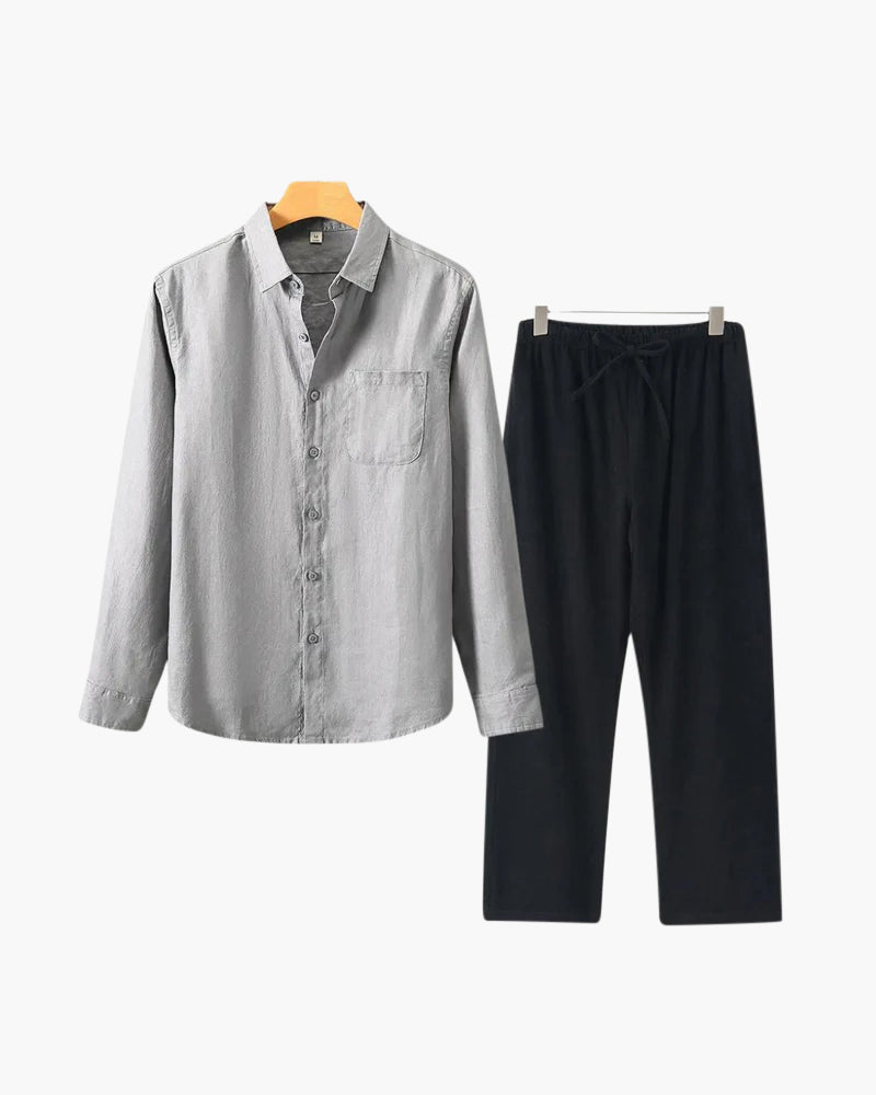 Ensemble Lin Manches Longues Old Money