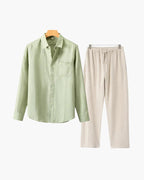 Ensemble Lin Manches Longues Old Money