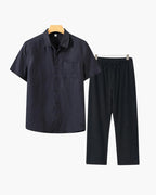 Ensemble Lin Manches Courtes Old Money