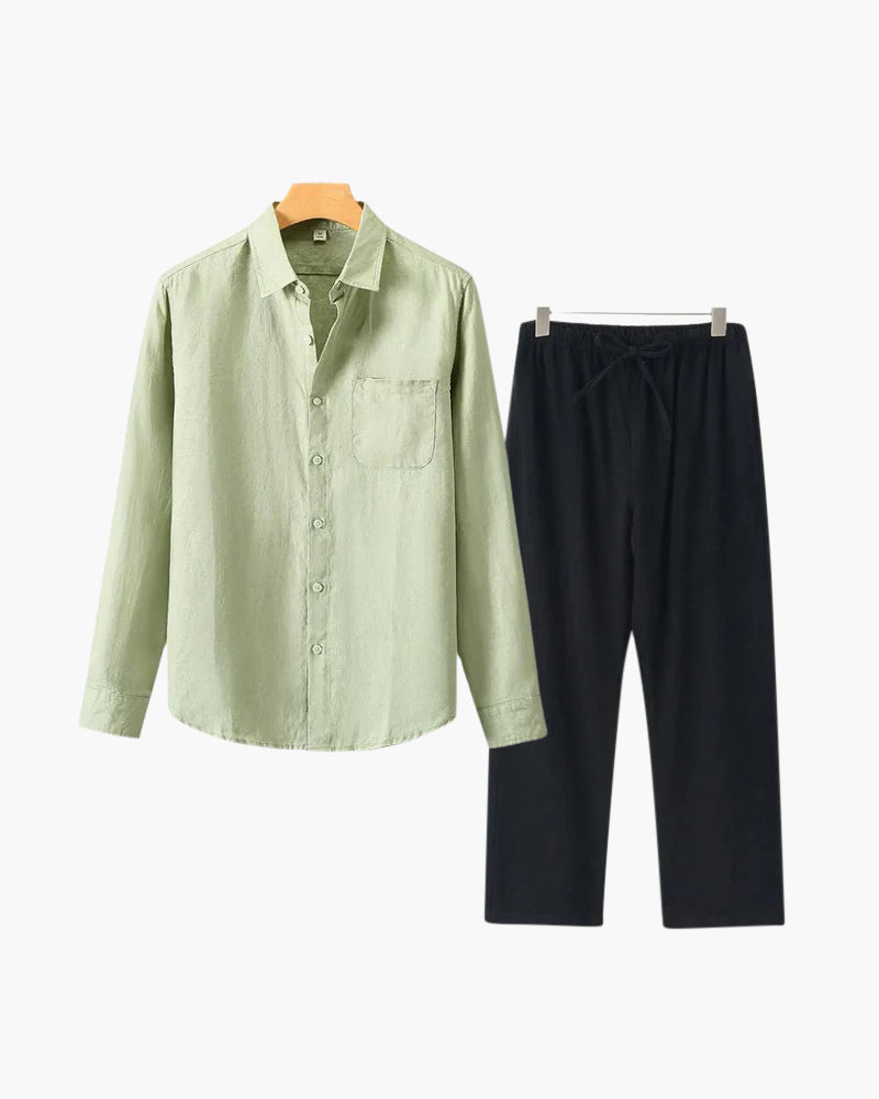 Ensemble Lin Manches Longues Old Money
