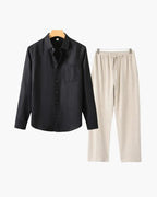 Ensemble Lin Manches Longues Old Money
