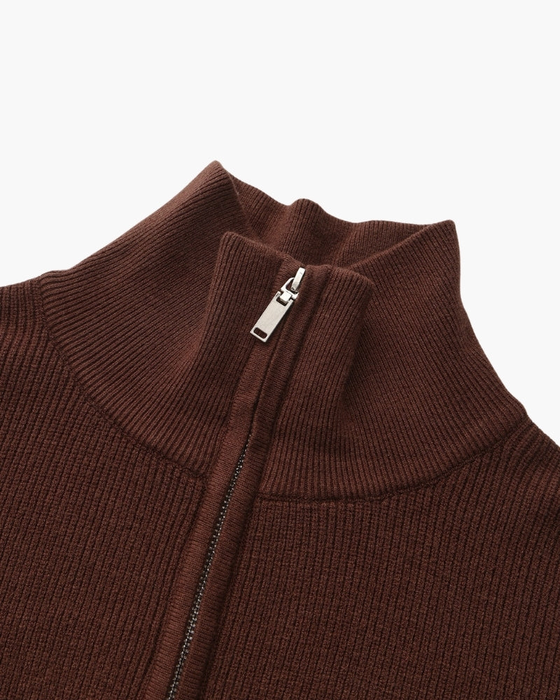 PULL DEMI-ZIP MAILLE RAFFINÉ