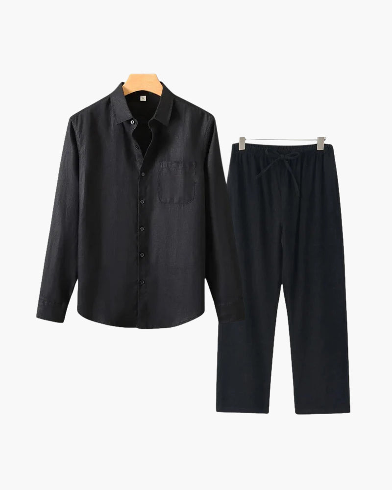 Ensemble Lin Manches Longues Old Money