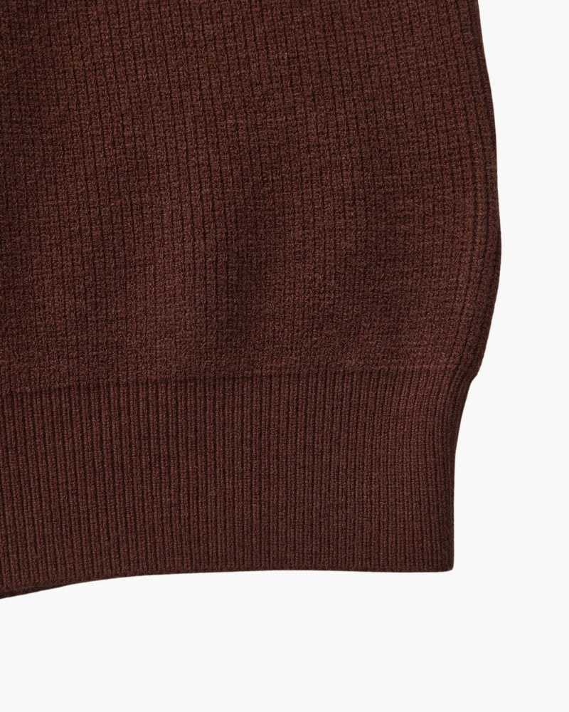 PULL DEMI-ZIP MAILLE RAFFINÉ