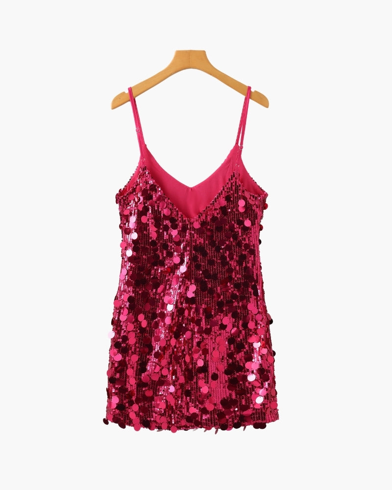STÉPHANIE MINI ROBE SEQUINS