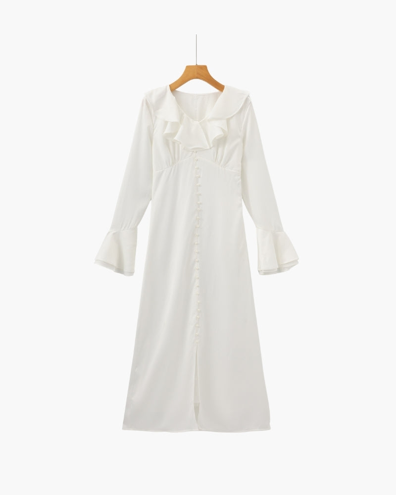 VIOLETTE ROBE MIDI FROUFROU