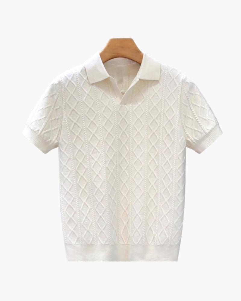 POLO TRICOTÉ TEXTURÉ