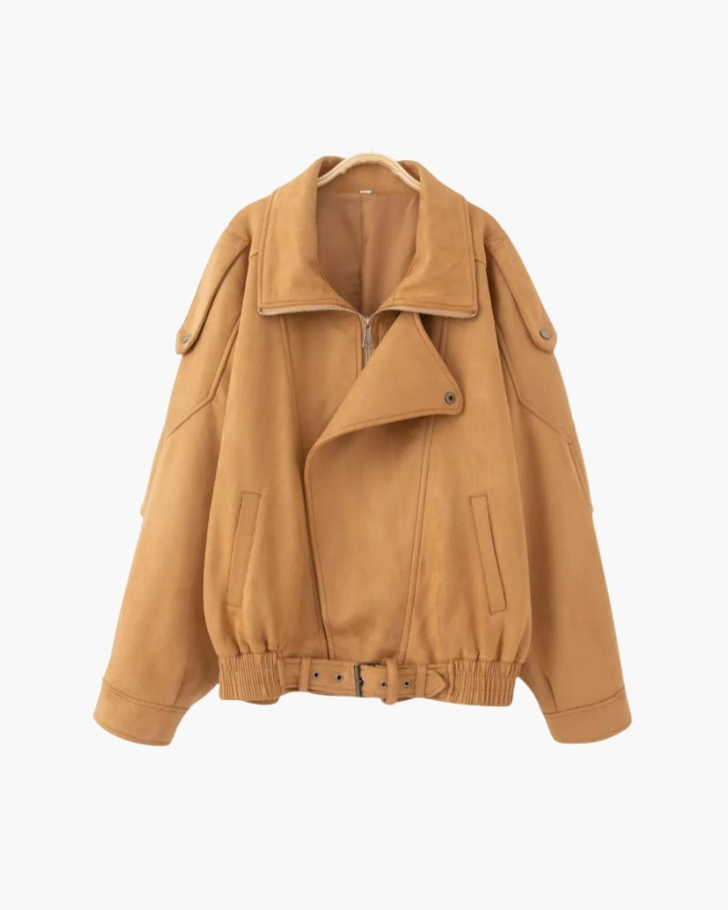 VESTE DRAPÉE DAIM VINTAGE