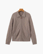 CARDIGAN ZIPPÉ LOSANGES