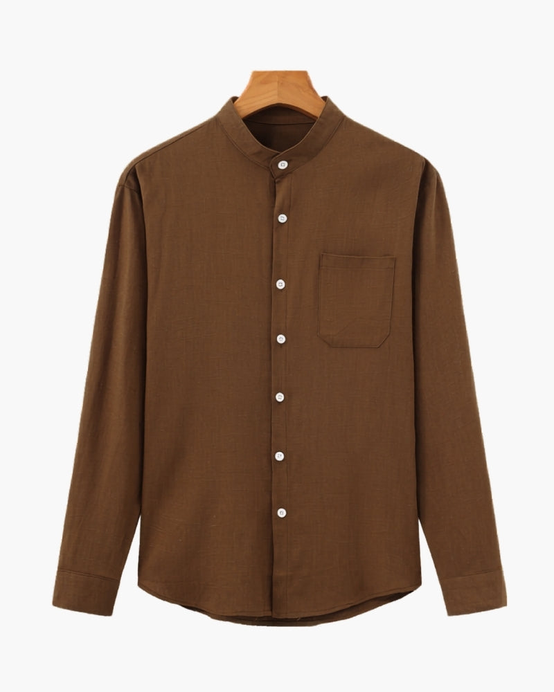 CHEMISE COL MANDARIN COTON