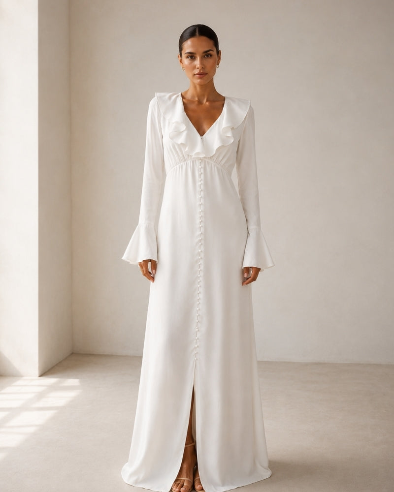 VIOLETTE ROBE MIDI FROUFROU