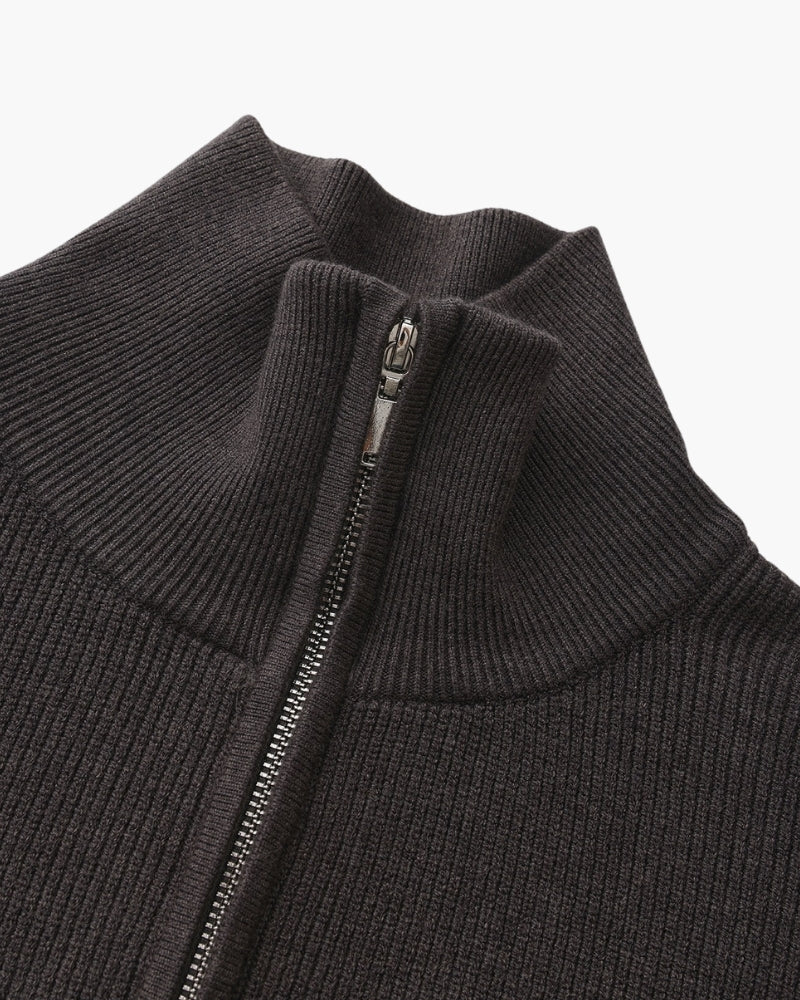 PULL DEMI-ZIP MAILLE RAFFINÉ
