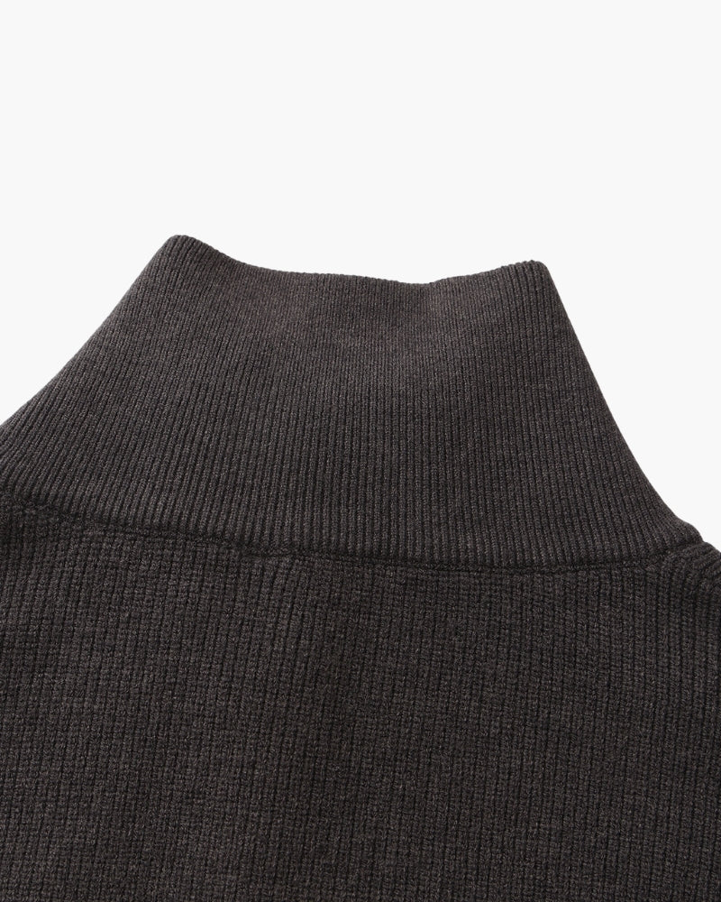 PULL DEMI-ZIP MAILLE RAFFINÉ