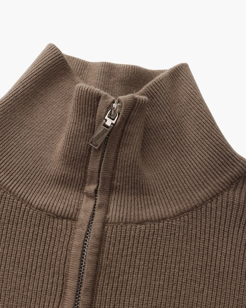 PULL DEMI-ZIP MAILLE RAFFINÉ