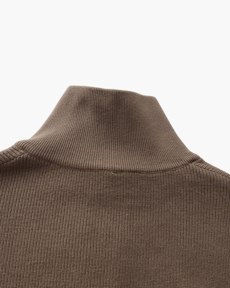 PULL DEMI-ZIP MAILLE RAFFINÉ