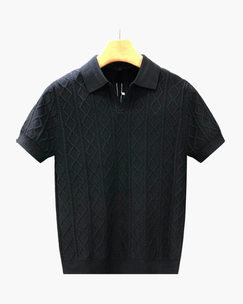 POLO TRICOTÉ TEXTURÉ