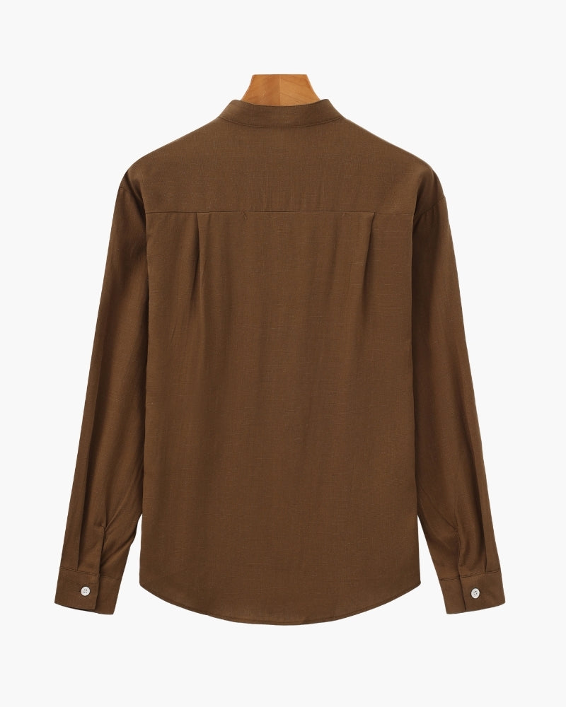 CHEMISE COL MANDARIN COTON