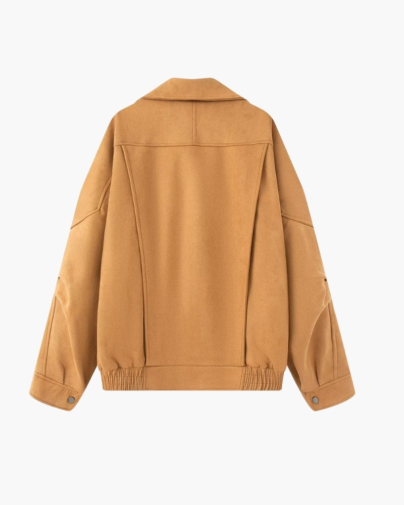 VESTE DRAPÉE DAIM VINTAGE