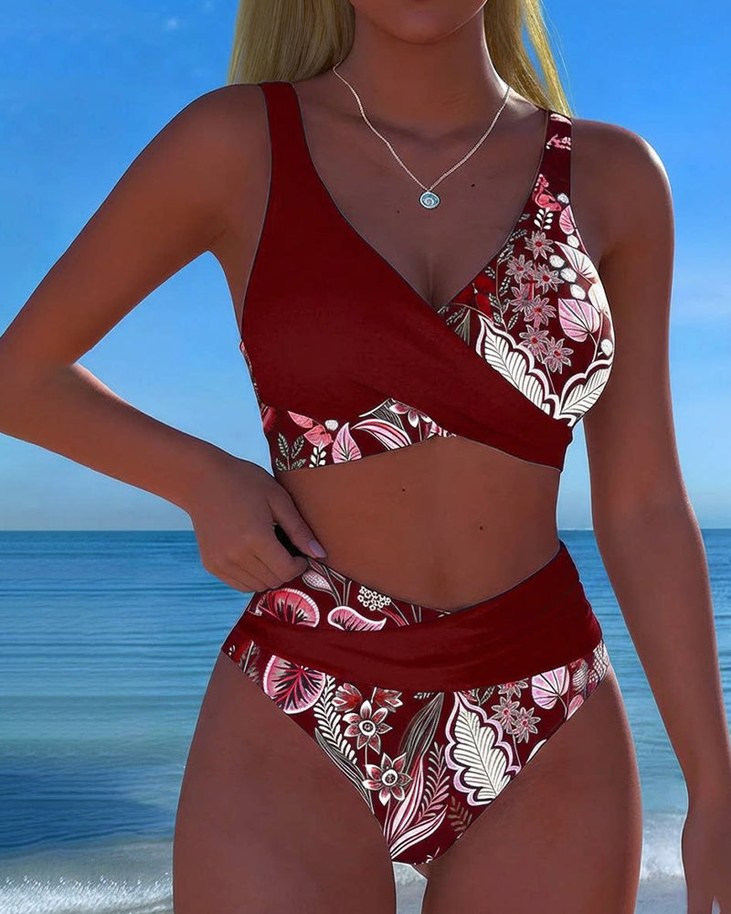 JARDINS BIKINI FLEURI BICOLORE