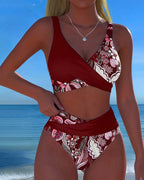 JARDINS BIKINI FLEURI BICOLORE