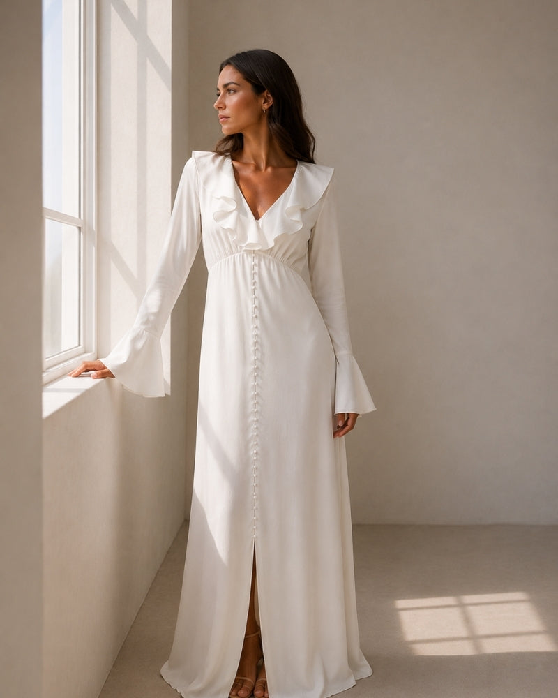 VIOLETTE ROBE MIDI FROUFROU