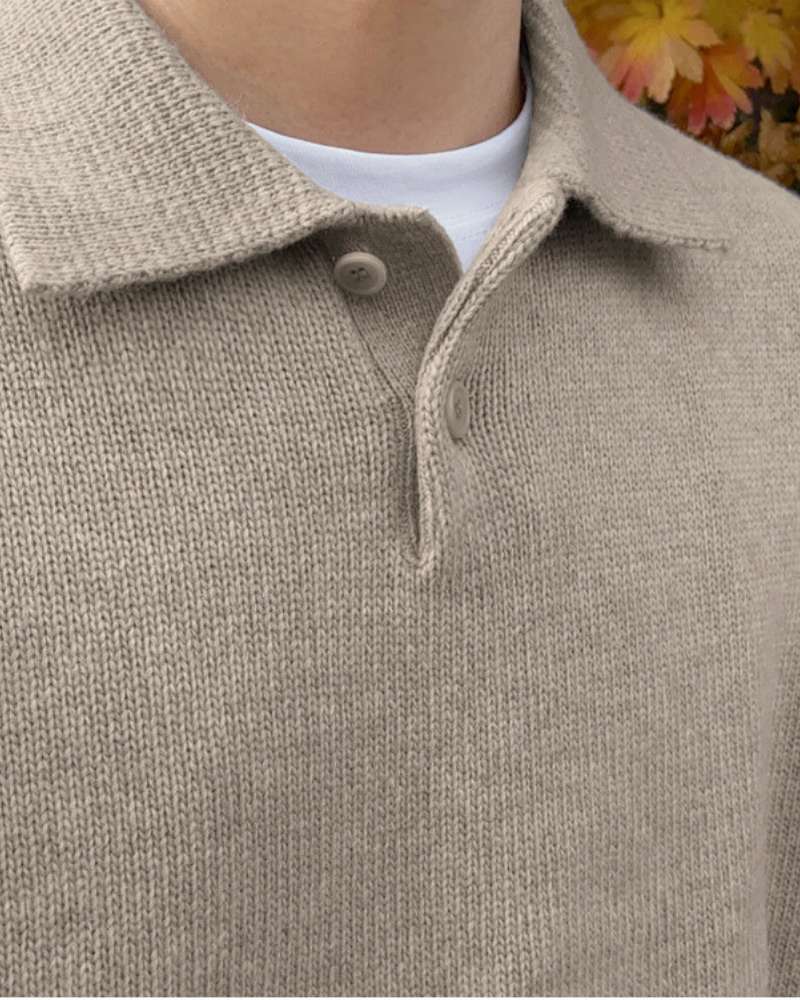 PULL BOUTONNÉ LAINE