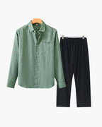 Ensemble Lin Manches Longues Old Money