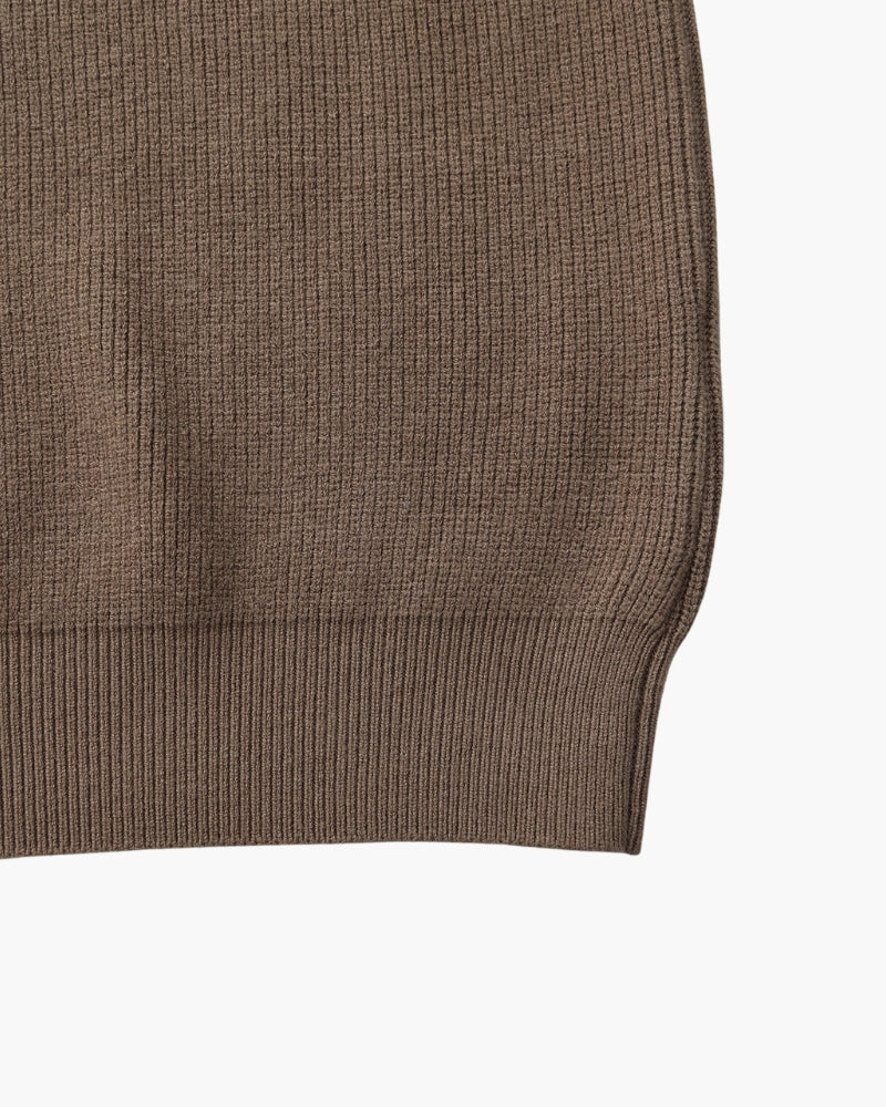 PULL DEMI-ZIP MAILLE RAFFINÉ