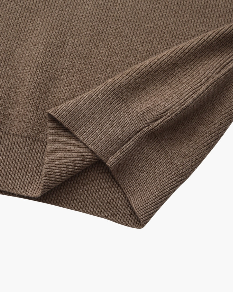PULL DEMI-ZIP MAILLE RAFFINÉ
