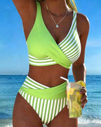 RIVIERA BIKINI CROISÉ RAYÉ