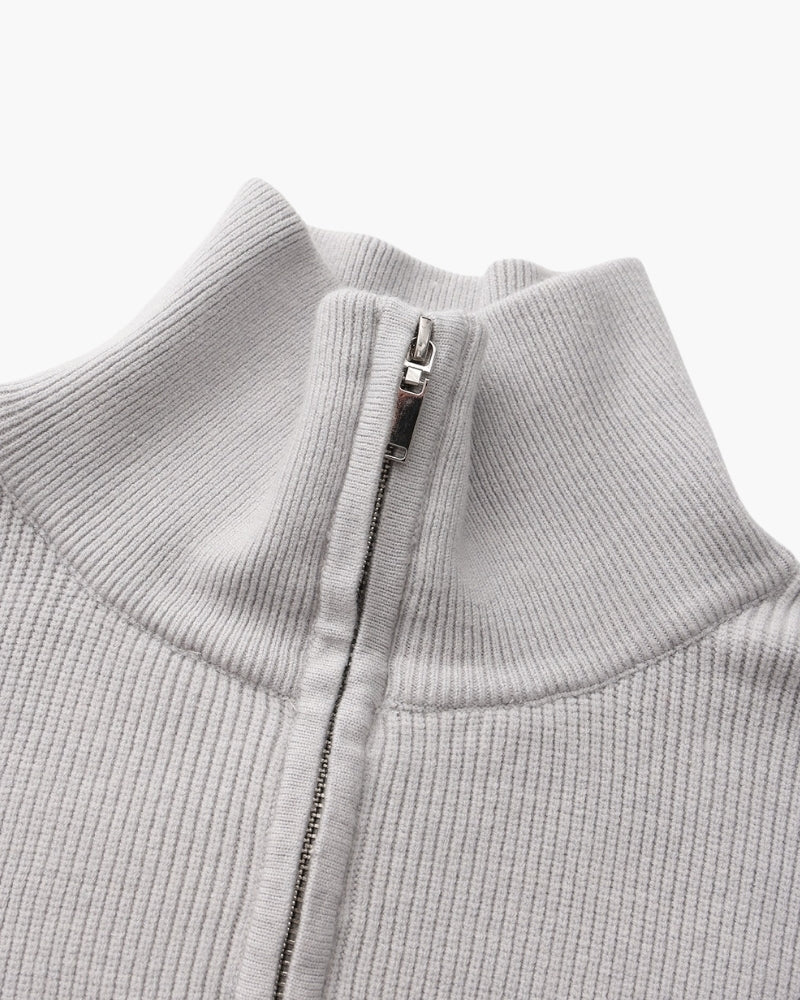 PULL DEMI-ZIP MAILLE RAFFINÉ