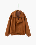 VESTE DRAPÉE DAIM VINTAGE