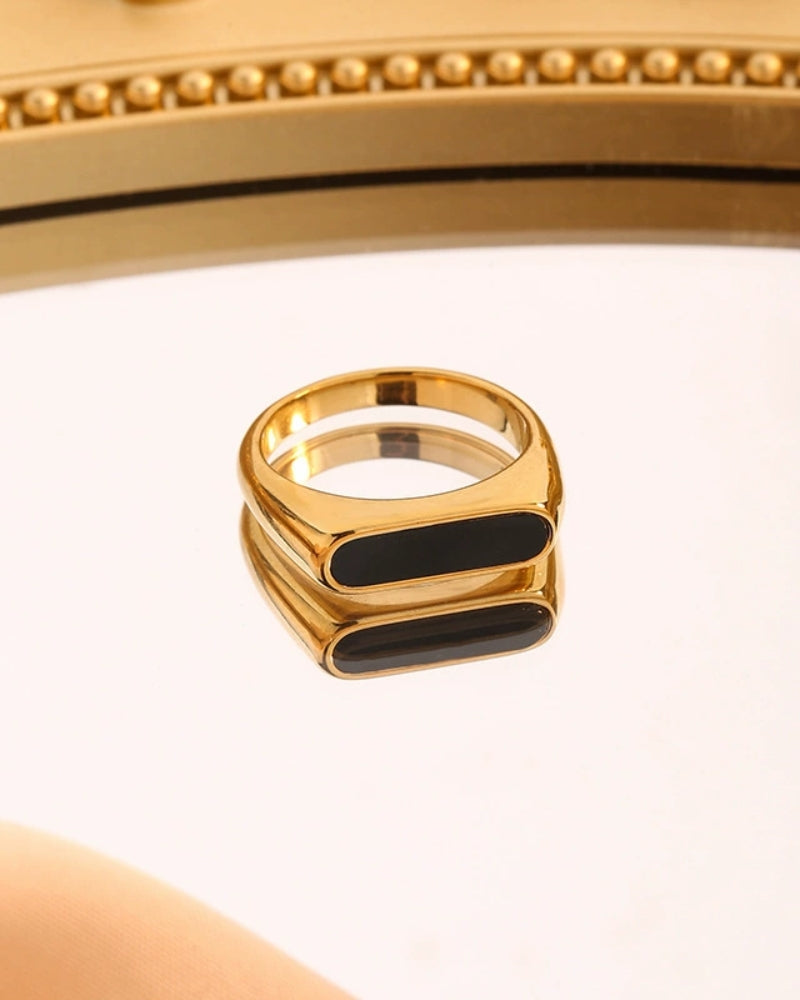 ONYX ANNEAU MINIMALISTE