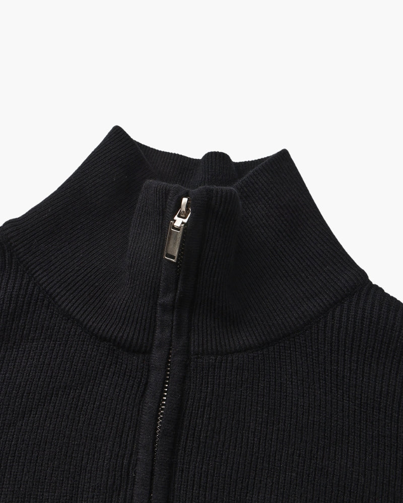 PULL DEMI-ZIP MAILLE RAFFINÉ