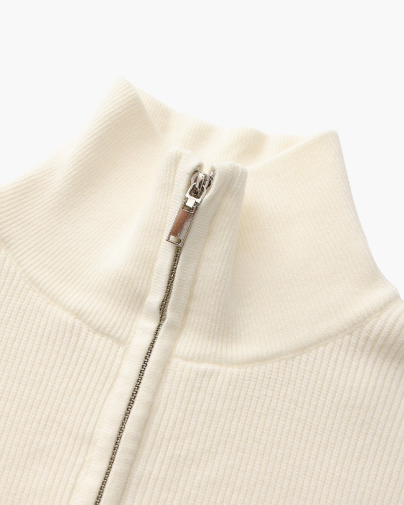 PULL DEMI-ZIP MAILLE RAFFINÉ