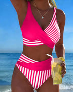 RIVIERA BIKINI CROISÉ RAYÉ
