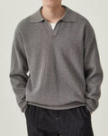 PULL POLO TRICOTÉ TEXTURÉ