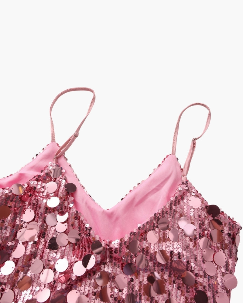 STÉPHANIE MINI ROBE SEQUINS