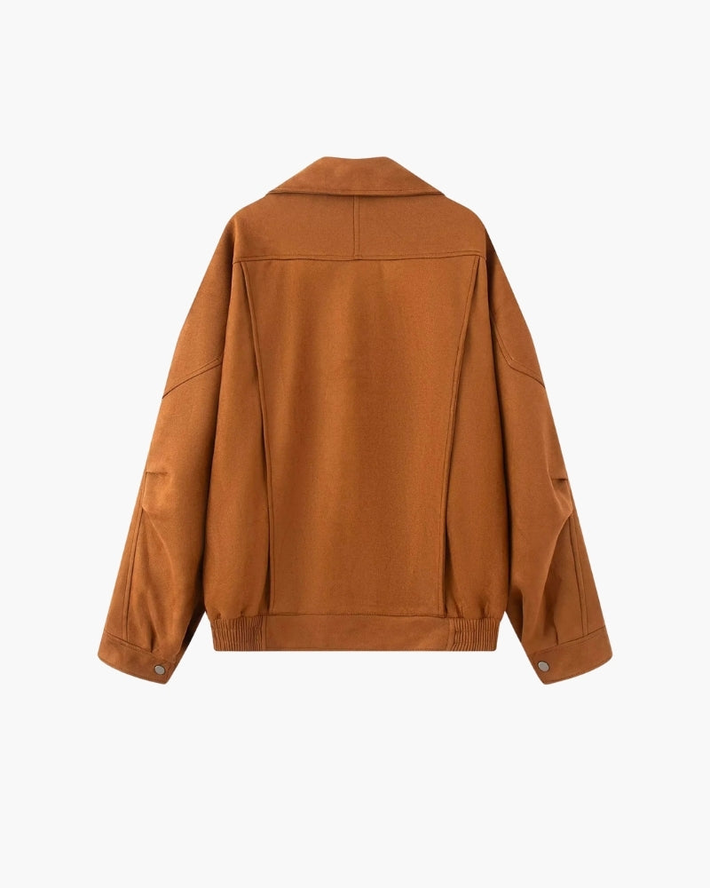 VESTE DRAPÉE DAIM VINTAGE