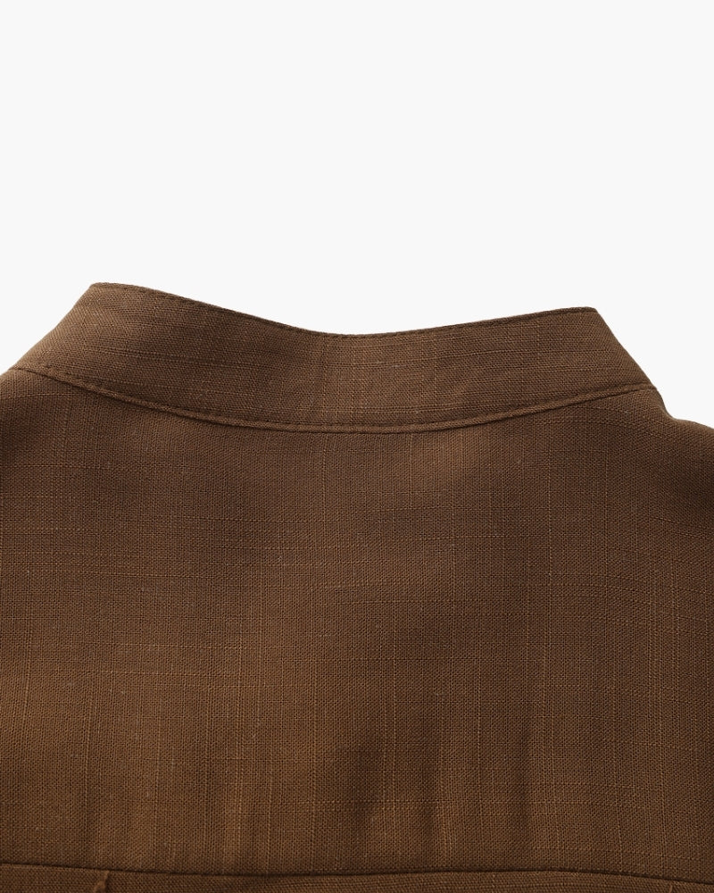CHEMISE COL MANDARIN COTON