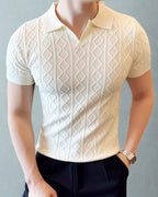 POLO TRICOTÉ TEXTURÉ