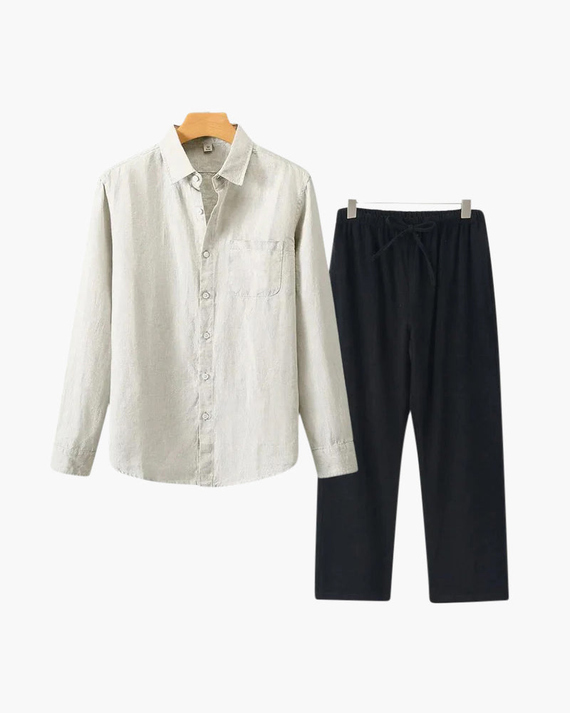 Ensemble Lin Manches Longues Old Money