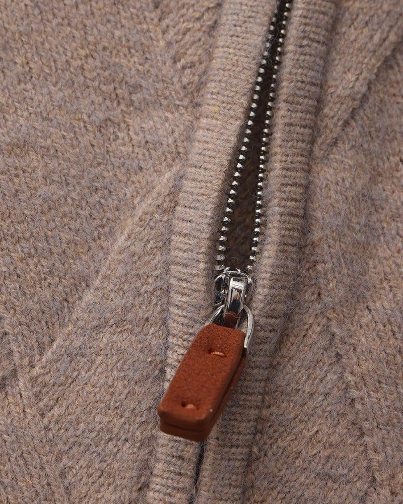CARDIGAN ZIPPÉ LOSANGES