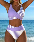 RIVIERA BIKINI CROISÉ RAYÉ