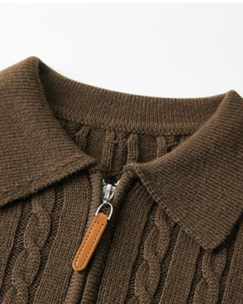 VESTE ZIPPÉE LAINE PREMIUM