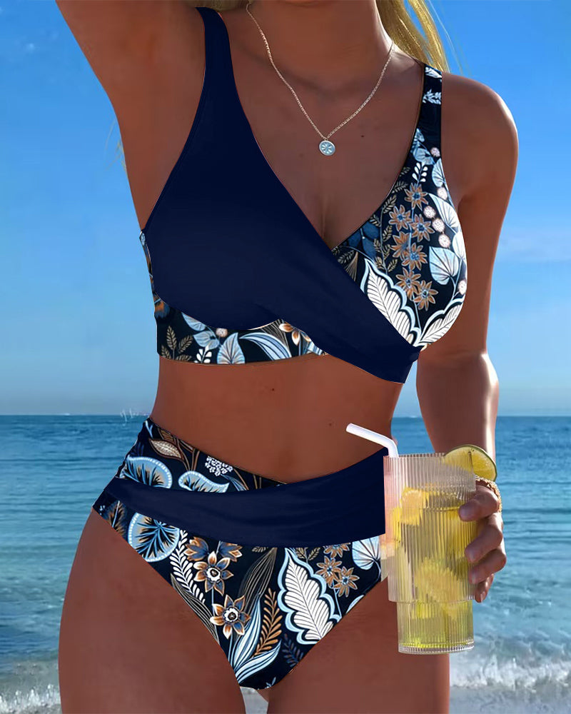 JARDINS BIKINI FLEURI BICOLORE