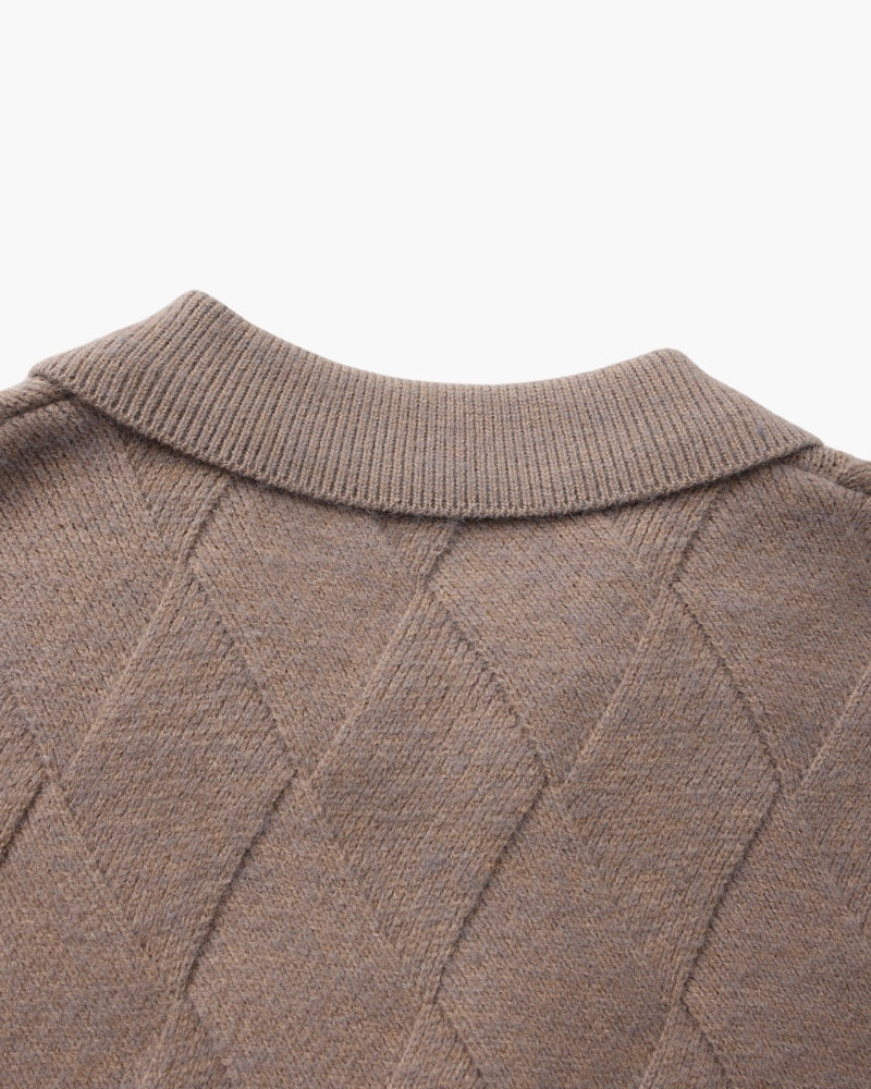 CARDIGAN ZIPPÉ LOSANGES