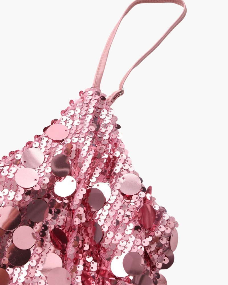 STÉPHANIE MINI ROBE SEQUINS