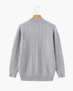 PULL DEMI-ZIP CACHEMIRE TISSÉ